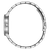 Damenuhr, Seitenansicht: Edelstahlgehäuse und Gliederarmband