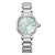 Damenuhr von Citizen Eco-Drive: grünes Zifferblatt, Edelstahlarmband.