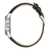 Damklocka från Citizen med svart läderarmband och silverfärgat hölje, sidovy