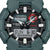 Casio G‑SHOCK Herrenuhr mit analoge-digital Anzeige, dunkelgrünem Gehäuse und Armband.