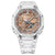 Casio G-Shock GA-2100 Uhr mit transparentem Resinarmband und braunem Zifferblatt