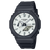 G-SHOCK Herrenuhr, schwarzes Gehäuseprofil mit markierten Knöpfen und weißem Zifferblatt