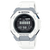 G-Shock Herrenuhr, schwarzes Display mit Ziffern und weißem Kunststoffarmband