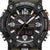 G-Shock Mudmaster Nahaufnahme: schwarzes Zifferblatt mit großen Ziffern und Digitalzeit
