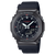 G-Shock Herrenuhr, schwarz, mit analog-digitalem Zifferblatt und schwarzem Stoffarmband