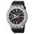 Casio G-Shock Herrenuhr: silberne Metall-Lünette, schwarzes Analog-Digital-Zifferblatt, schwarzes Band