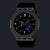 Casio G-Shock Herrenuhr dunkel abgebildet: schwarze Lünette, schwarzes Band und analog-digital