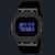 Casio G‑Shock GM‑5600M‑1ER mit blau hinterleuchtetem Display, schwarzes Band, Edelstahl