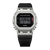 Casio G‑Shock Digitaluhr GM‑5600M‑1ER: kompakte Frontansicht, Edelstahl, schwarzes Band