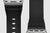 Casio G-Shock Herrenuhr Armband-Detail: schwarzes Textil/Prägeband mit silbernen Stegen