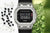 Casio G‑Shock Digitaluhr GM‑5600M‑1ER mit schwarzem Band und silberner, strukturierter Lünette