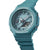 Casio G-Shock damklocka med blågrönt armband och digital-analog urtavla