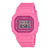 Casio G‑SHOCK Damenuhr mit pinkem Resinarmband, digitaler Anzeige und Tasten