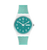 Swatch Originals GW714 Armbanduhr Weiß • Türkises Zifferblatt • Silikon-Armband mit Stoffeinlage, Bild 6