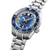 Seiko Marinemaster Herrenarmbanduhr, blaues Zifferblatt, breite Lünette mit Leuchtpunkten, Edelstahl
