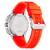 Citizen Promaster Herrenarmbanduhr Rückseite mit silbernem Gehäuse und orangefarbenem Band