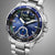 Citizen PROMASTER Wave Tracker Armbanduhr im Detail: blaues Zifferblatt, Stahlgehäuse, Kronenschutz
