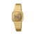 Goldfarbene Casio Damenarmbanduhr, leicht schräg, mit digitalem Zeit-Display