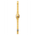 Goldfarbene Casio Damenarmbanduhr von der Seite, mit Metallarmband sichtbar
