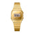 Goldfarbene Casio Damenarmbanduhr frontal mit digitalem Zeit-Display