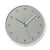 Lemnos Wanduhr mit grauem Zifferblatt, silbernen Zeigern und Indexen, rund