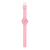 Kinderarmbanduhr mit rosa Silikonarmband, seitliche Ansicht