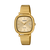 Casio Damen-Armbanduhr mit goldfarbenem Metallband, rundem Zifferblatt und Datumsfenster