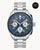 Bulova Herrenarmbanduhr mit blauem Chronograph-Zifferblatt, Edelstahlband und Saphirglas