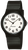 Svart armbandsur med rund urtavla, siffror, visare och CASIO QUARTZ