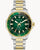 Bulova Herrenarmbanduhr Marine Star, zweifarbiges Stahlband, grünes Ziffernblatt, Datum