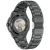 Herrenuhr Rückansicht: schwarzes Gehäuse und Metallarmband, 'Limited Edition'-Aufdruck.