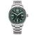 Citizen Herrenuhr mit grünem Zifferblatt, Automatikzeiger und Edelstahlarmband