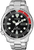 Citizen Promaster Taucheruhr mit schwarzem Zifferblatt, roter Lünette, Tag-Datum, Metallband