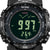 Casio PRO TREK Herrenuhr Frontansicht mit grünem Digitaldisplay und hPa-Anzeige