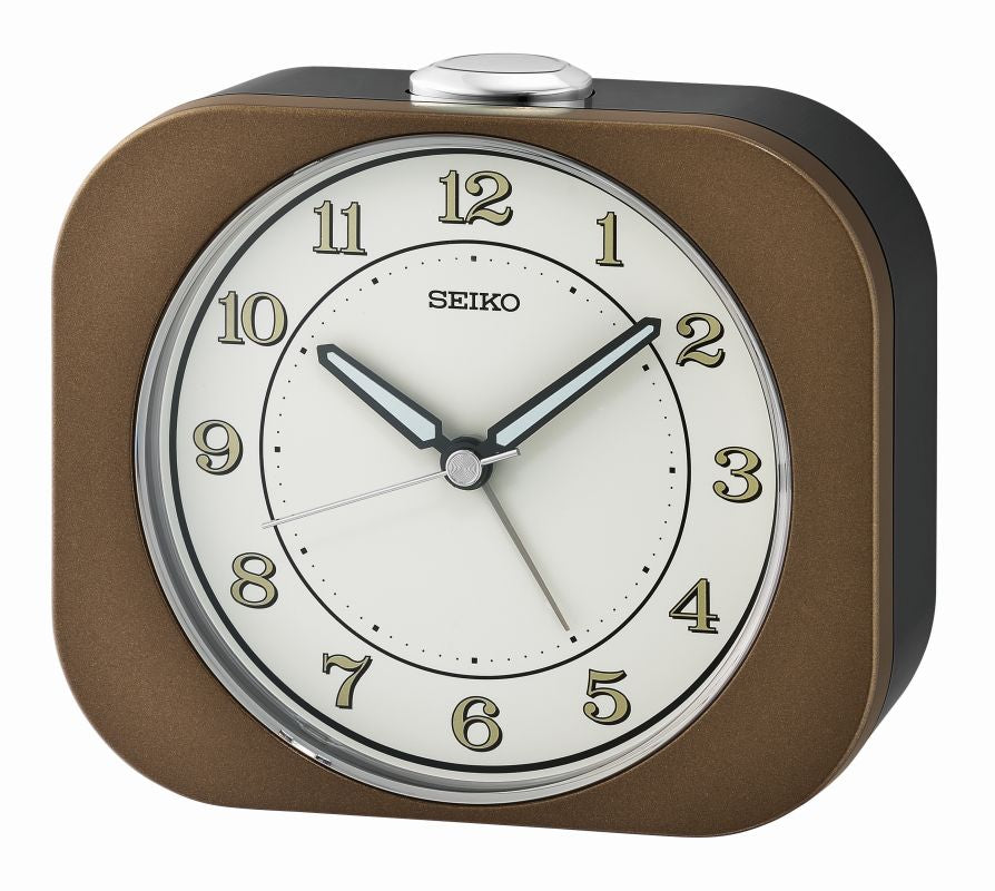 Seiko Kyoda QHE195B Väckarklocka Svart • Tystgående sopsekundvisare • Kvartsrörelse med snooze