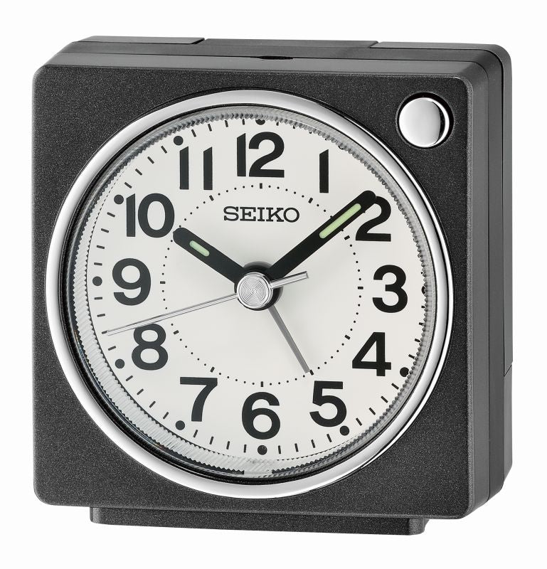 Seiko QHE196K Bordsklocka Beige • Tystgående svepsekundvisare • Alarm & Snooze