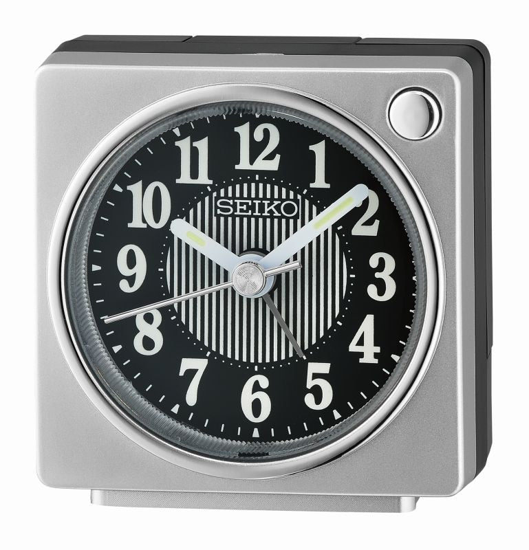 Seiko Fuji QHE197S Bordsur Silver • Tystgående Sweep-Sekundvisare • LumiBrite Lysande Massa