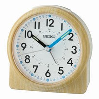Seiko Alarm Light QHE210B Väckarklocka Brun • Tyst Sweep-Urverk • LED-Nattljus