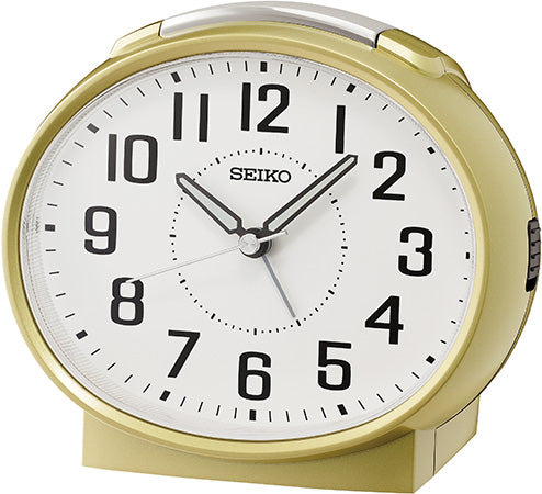 Seiko QHK059G Bordsur Guld • Analogt kvartsur • Snooze-funktion