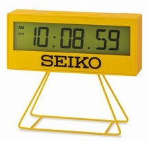 Seiko QHL083Y LCD Armbandsur Gul • Stoppur & Timer • Snooze-funktion