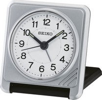 Seiko QHT015S Reseväckarklocka Silver • Analog kvartsrörelse • Lysande visare & Snooze