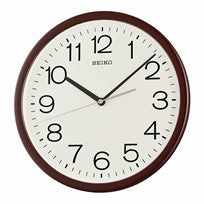 Seiko QXA847B Väggklocka Brun • Tyst Sweepurverk • Klassisk Design