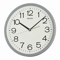 Seiko QXA847N Väggklocka Ljusgrå • Tyst Sweep-urverk • Lättavläst