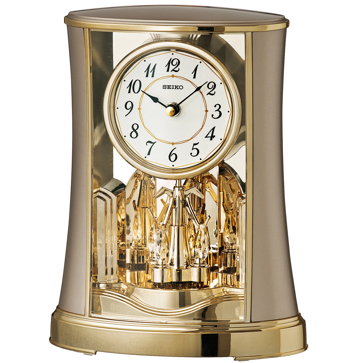 Seiko QXN227G Bordsur Guld • Pendelur • Kvartswerk