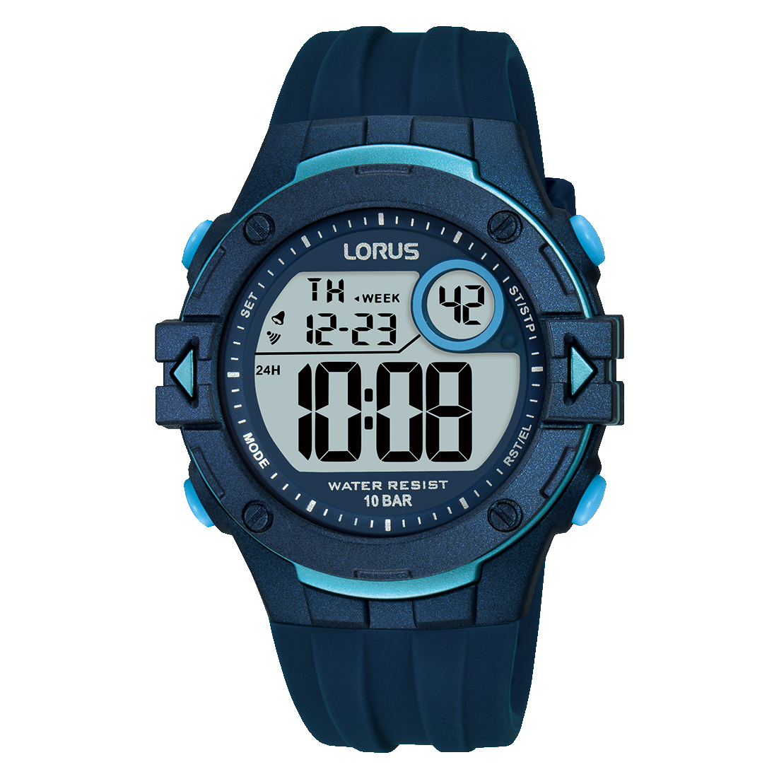 Lorus R2325PX9 Herren Digitaluhr Schwarz • 10 ATM • 13 Funktionen