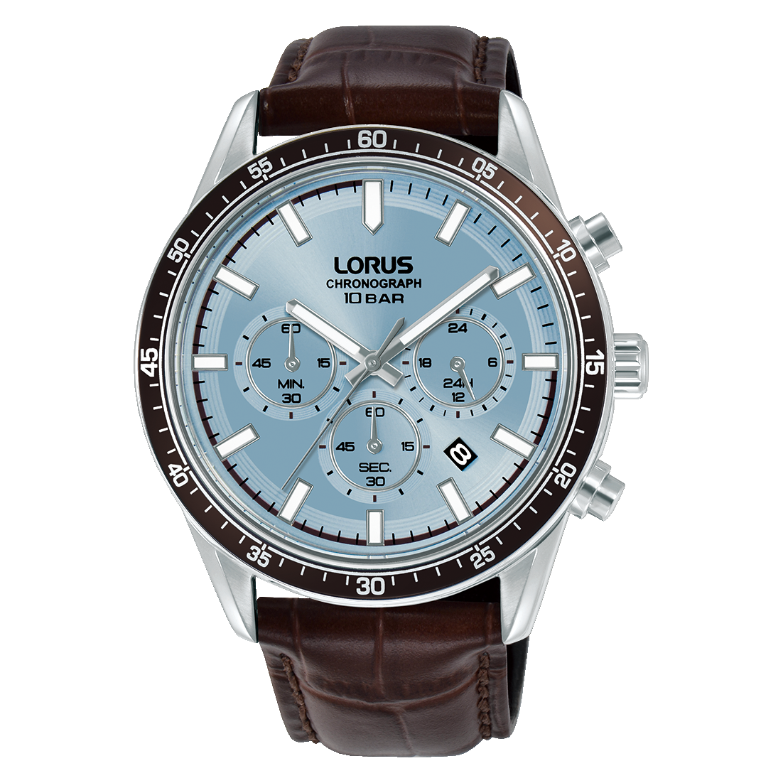 Lorus Sport RT351LX9 Herren Armbanduhr • Chronograph • Hellblaues Zifferblatt