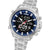 Lorus Herrenarmbanduhr mit blauem Zifferblatt und Stahlarmband, Chronograph-Layout