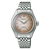 Seiko Presage herrklocka med roséfärgad urtavla och armband i rostfritt stål