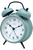 JVD analog väckarklocka SRP2219.1 med grönt hölje och vit urtavla, svarta visare