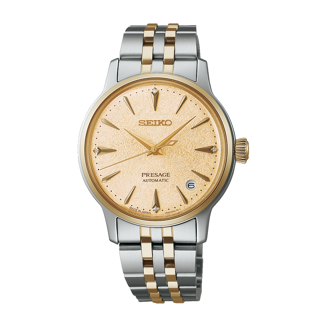 Seiko Presage Cocktail Time SRPL64J1 Damen Armbanduhr • Automatikwerk Kaliber 4R35 • Diamant-Zifferblatt